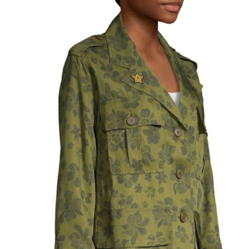 Smythe Jacket Bellows Floral Camo Patch Army Blazer Sz XS - Picture 4 of 7